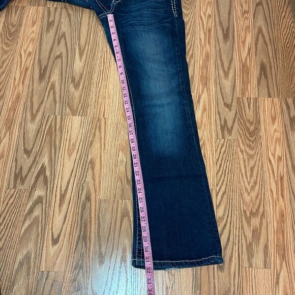 Y2K Maurices Premium Low Rise Bootcut Jeans, bedazzled, size 7/8 - Picture 10 of 11